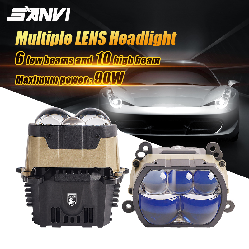 Car Accessories Low Price - SANVI 180W PX8 Square Bi LED