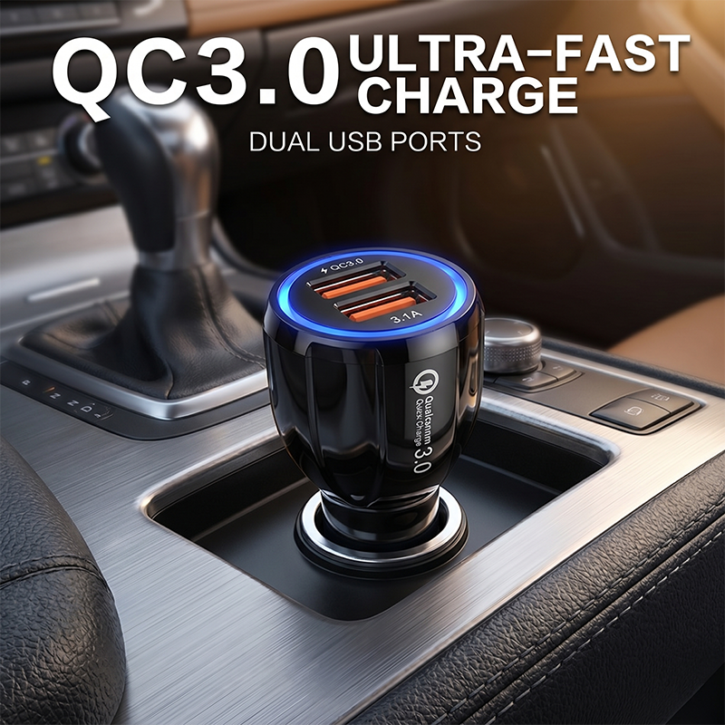 Car Accessories Qc - Universal Car Charger Dual USB Ports
