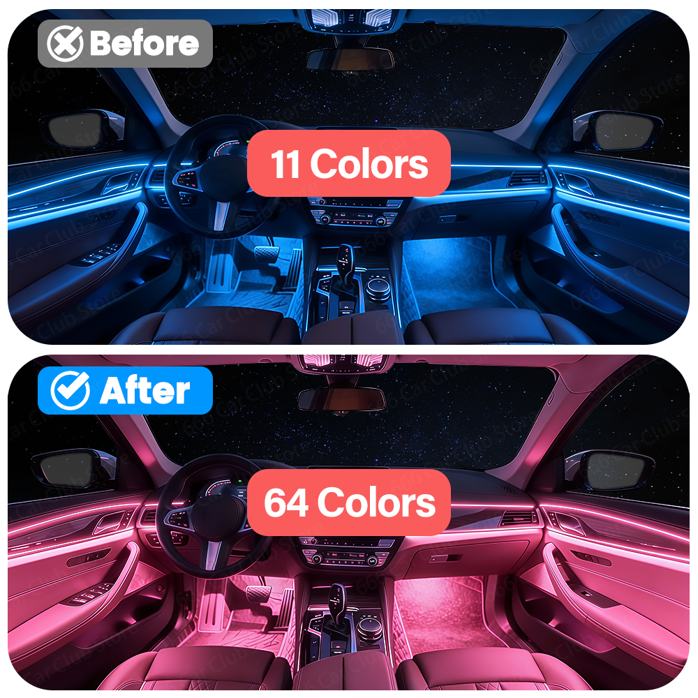 Upgrade 11 Colors to 64 Colors - đánh giá và giá Led Interior Ambient Light