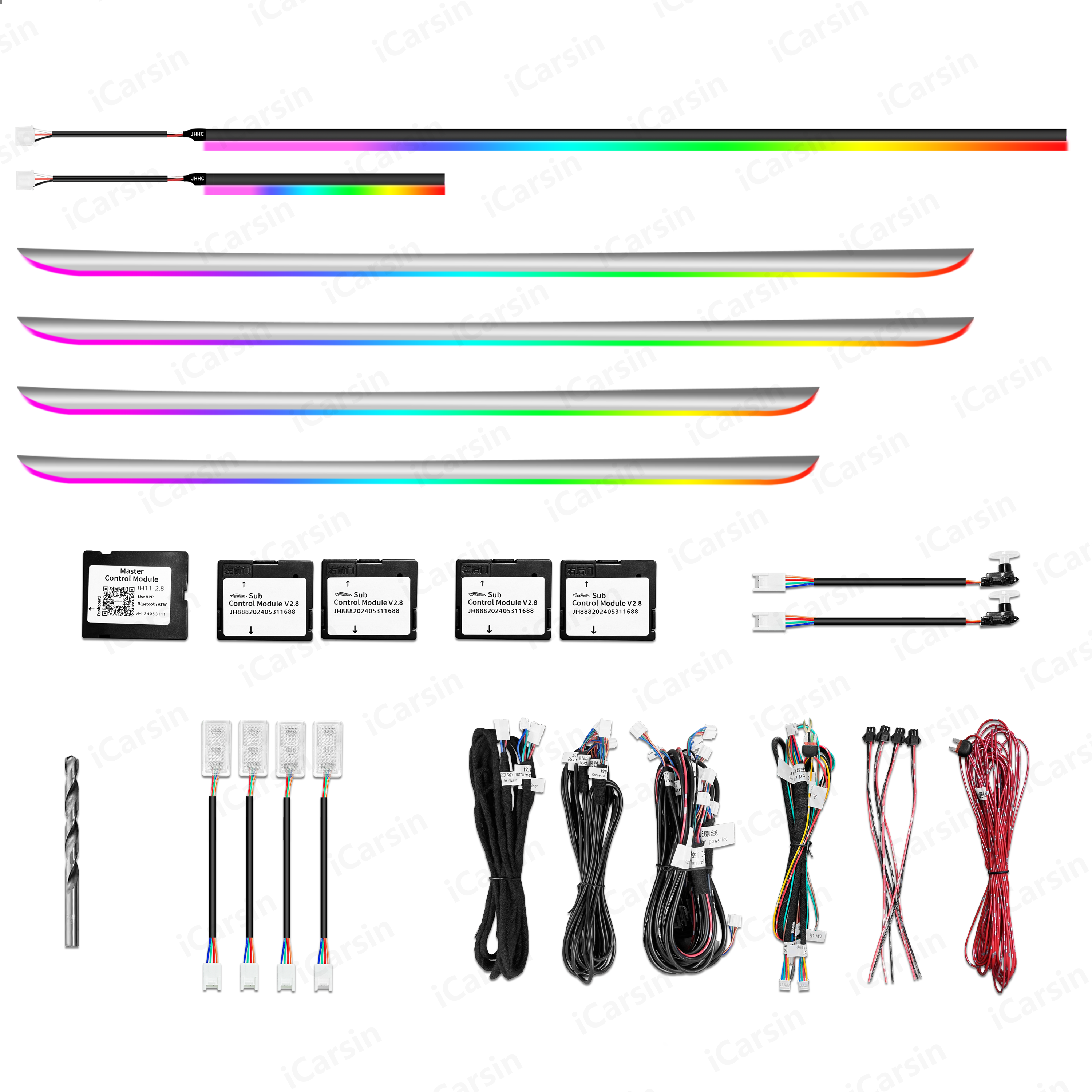 ICarsin Upgrade 256 Colors Sym - đánh giá và giá Led Interior Ambient Light
