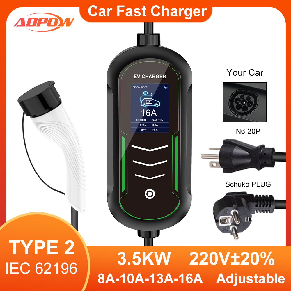 ADPOWEV 16A EV Chargers Type2  - đánh giá và giá Car Accessories Uk