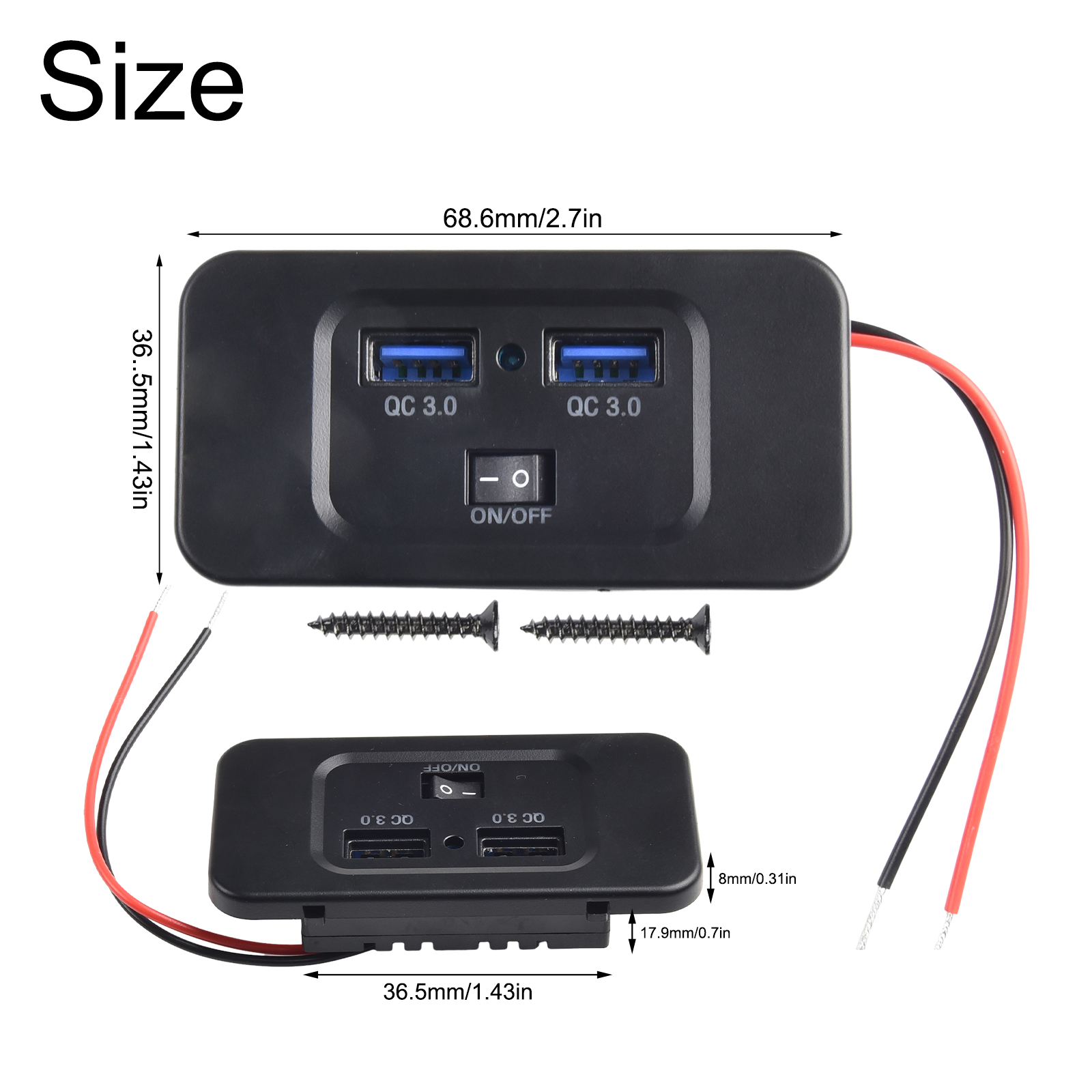 12V-24V QC 3.0 Dual USB Car Fa - đánh giá và giá Car Accessories Qc