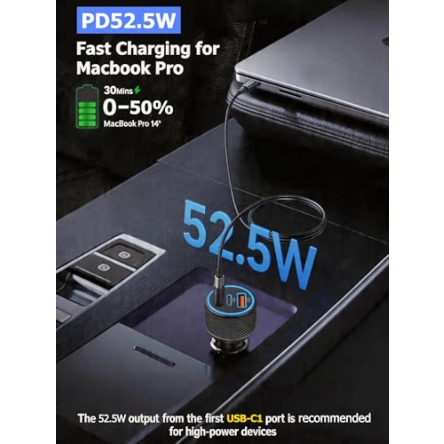 142.5W Car Charger Super Fast  - đánh giá và giá Car Accessories Qc