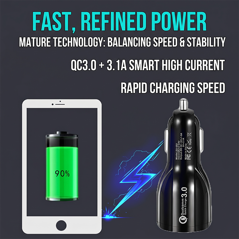 Universal Car Charger Dual USB - đánh giá và giá Car Accessories Qc