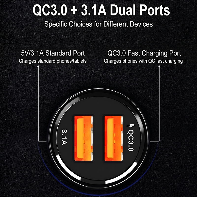 Universal Car Charger Dual USB - đánh giá và giá Car Accessories Qc
