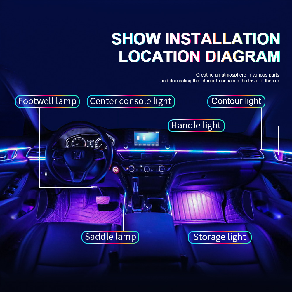 6/10/14/18 in 1 Led Acrylic Ca - đánh giá và giá Led Interior Ambient Light